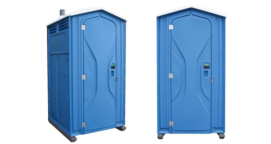 Long-term porta potty units on site in Newark, Delaware